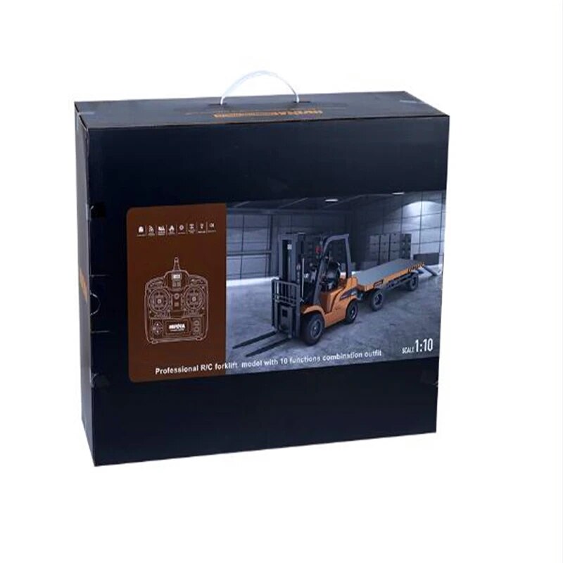 1/10 scale 10 channels 2.4GHz Huina 1576 BIG Remote Control Forklift With Flatb image 3