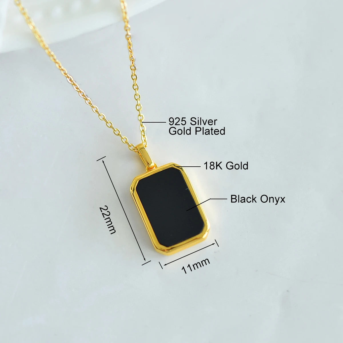 Hip-hop Necklaces Man 18 K Pure 100 Gold Pendant Stylish Jewelry Black Agate Re image 2