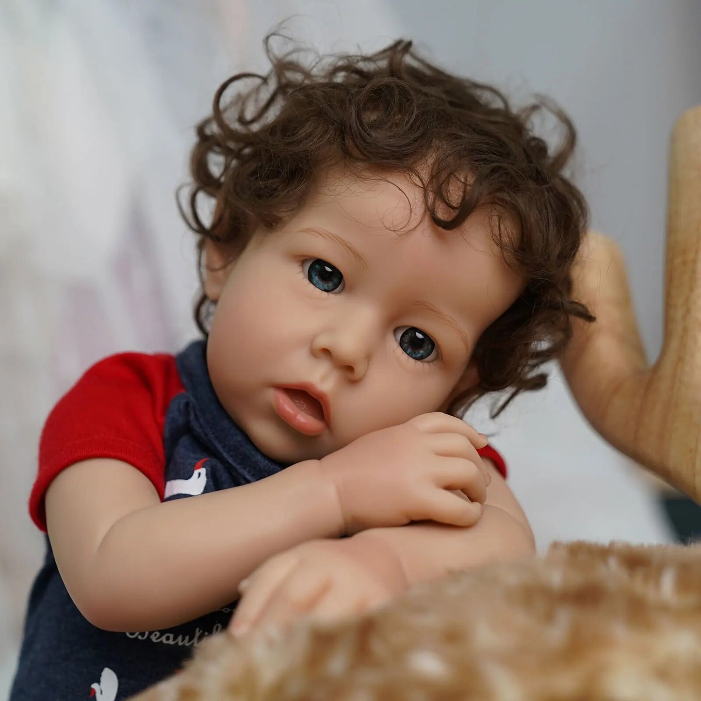RBG 50CM Reborn Baby Dolls Liam Lifelike Newborn Cute Baby Tollder Doll Vinyl B image 4
