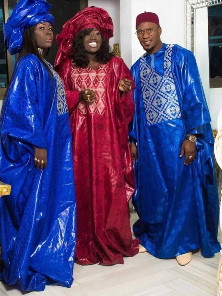 Bazin Clothes For Women African Bazin Riche Dresses For Women Evening Gown Wedd image 0
