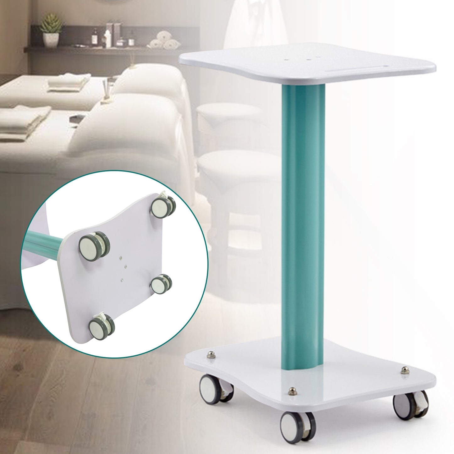 Max Load 40Kg Salon Table Trolley Stand Rolling Cart Beauty Wheel Holde Trolley image 5