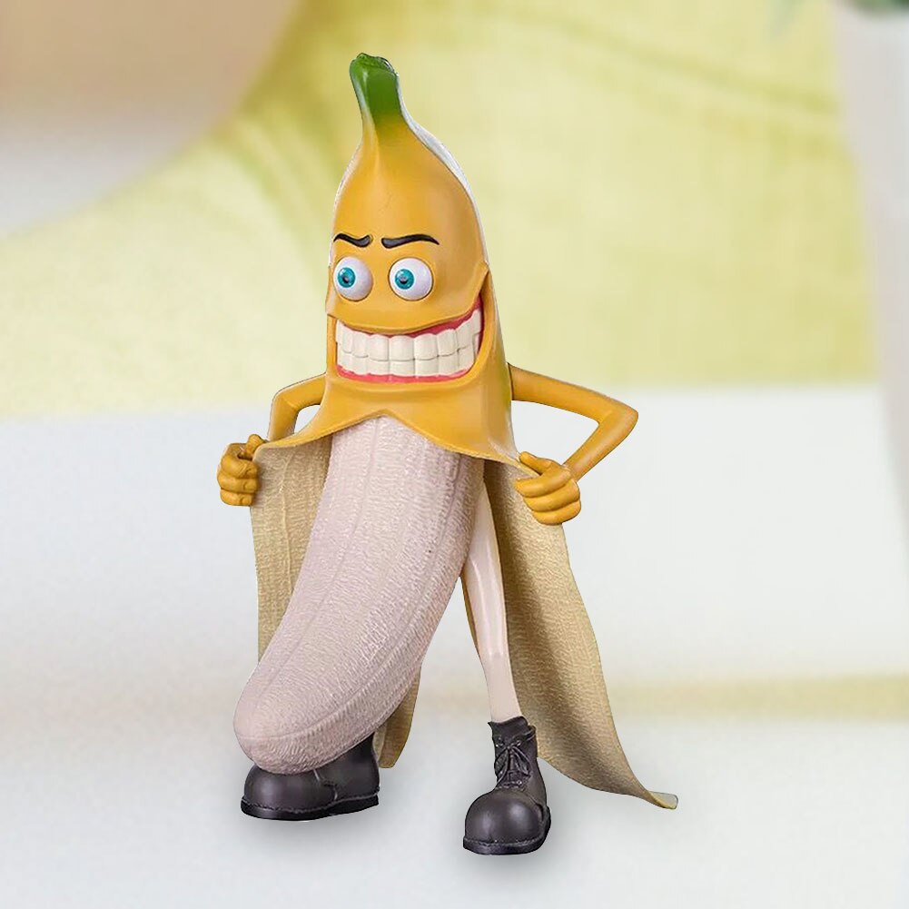 Evil Banana Statues Trick Toys Resin Figurine Art Crafts Desk Tabletop Sculpture image 2