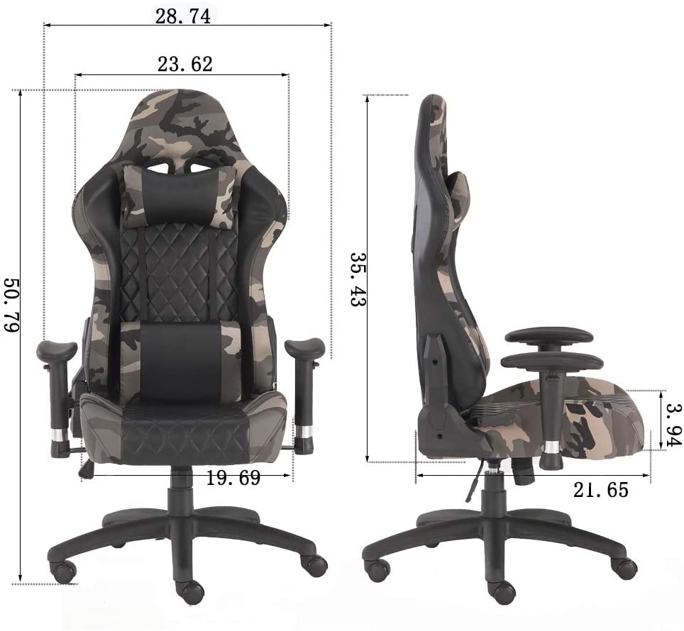 US Warehouse Computer Desk Chair Gaming Chair Office Swivel Chairs with headrest image 3