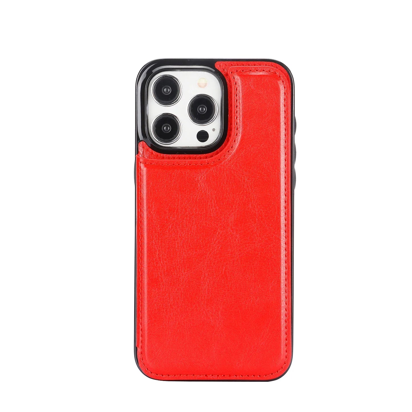 PU Leather for iPhone 15 14 13 12 11 Pro Max XR XS Max Wallet Case with Card Sl image 5