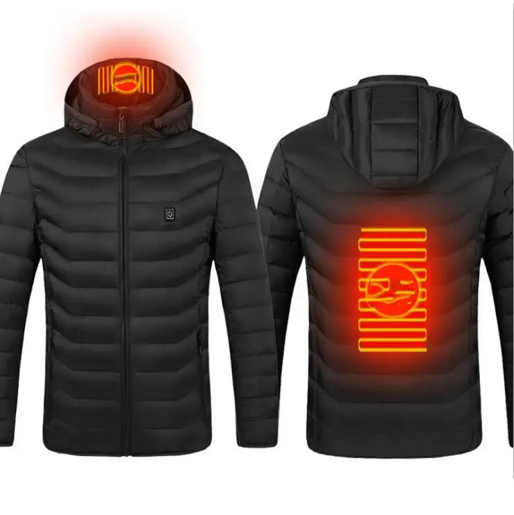 Winter Men Women Thicken Warm USB Heating Cotton Jackets Coat Smart Thermostat image 1