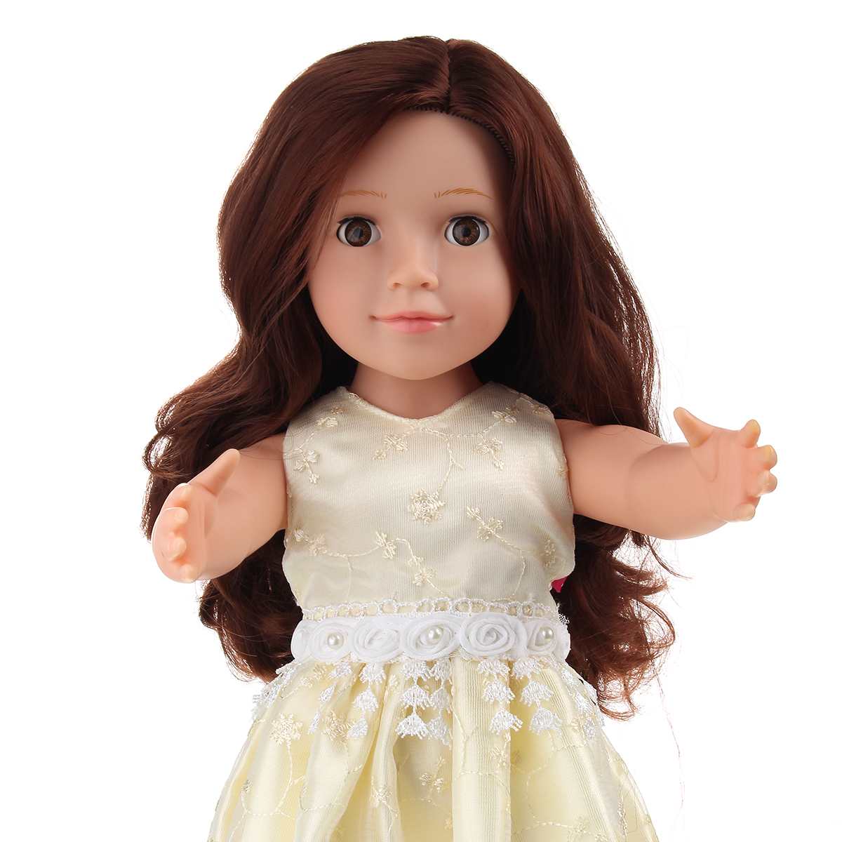 45CM Full Body Vinyl Baby Dolls Toddler Baby Dolls Sleeping Accompany Doll Chris image 4