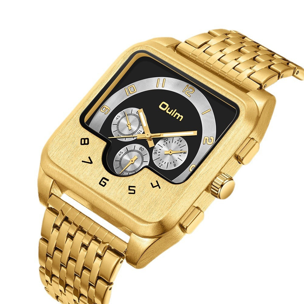 Gold Men's Watch Square Quartz image 5