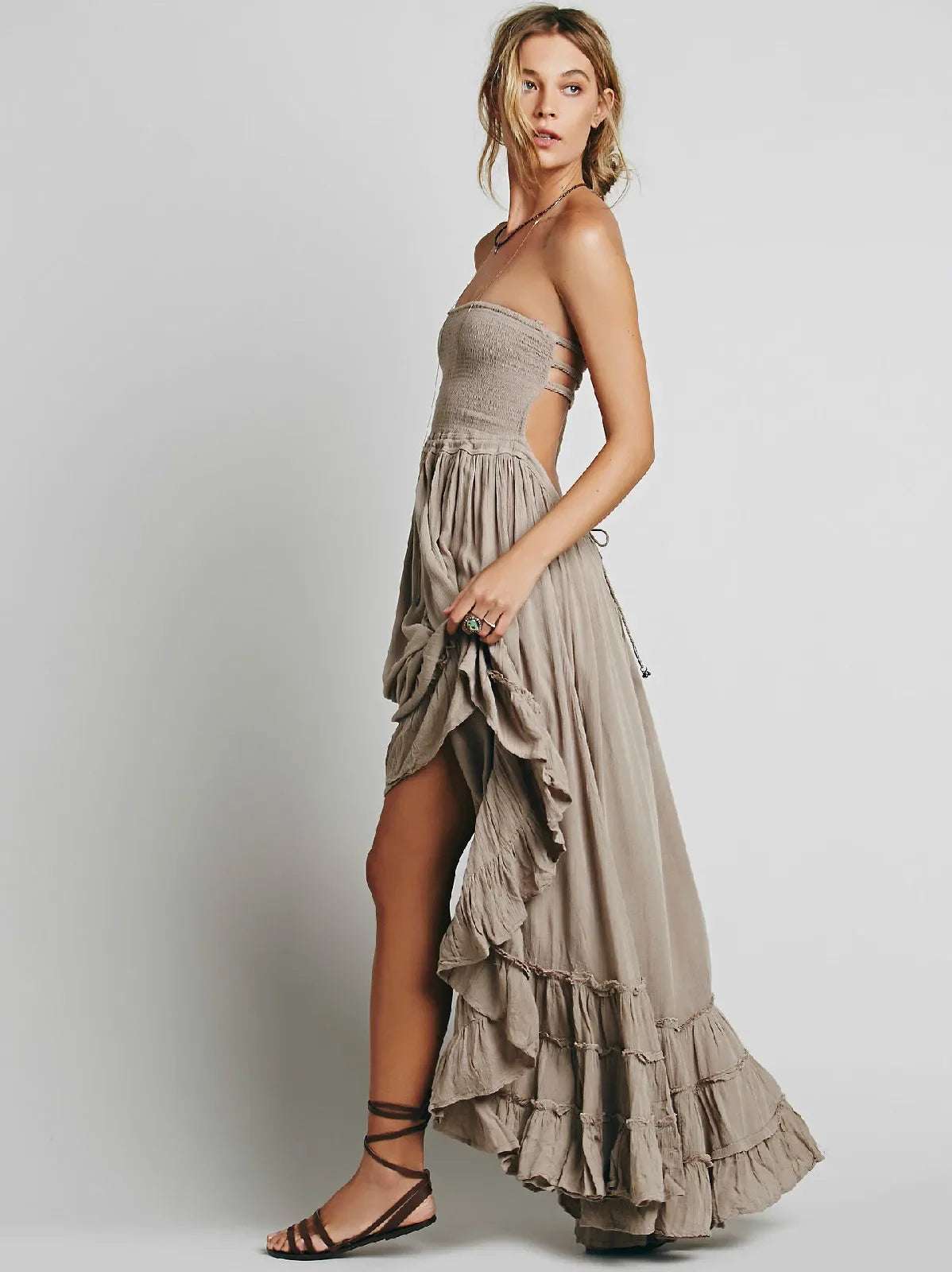 2024 Beach Dress Sexy Dresses Boho Bohemian People Holiday Summer Long Backless image 6