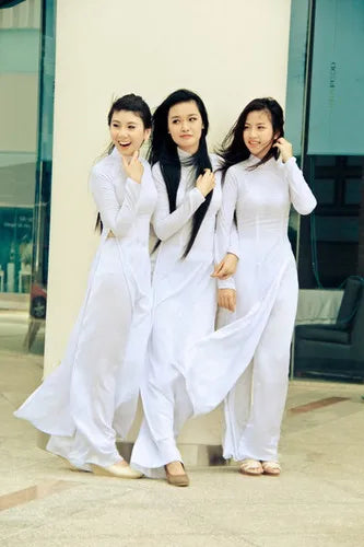Ao Dai Vietnam Dress Flowing Skirt Aodai Dress Vietnam Clothing Vietnamese Ao D image 4