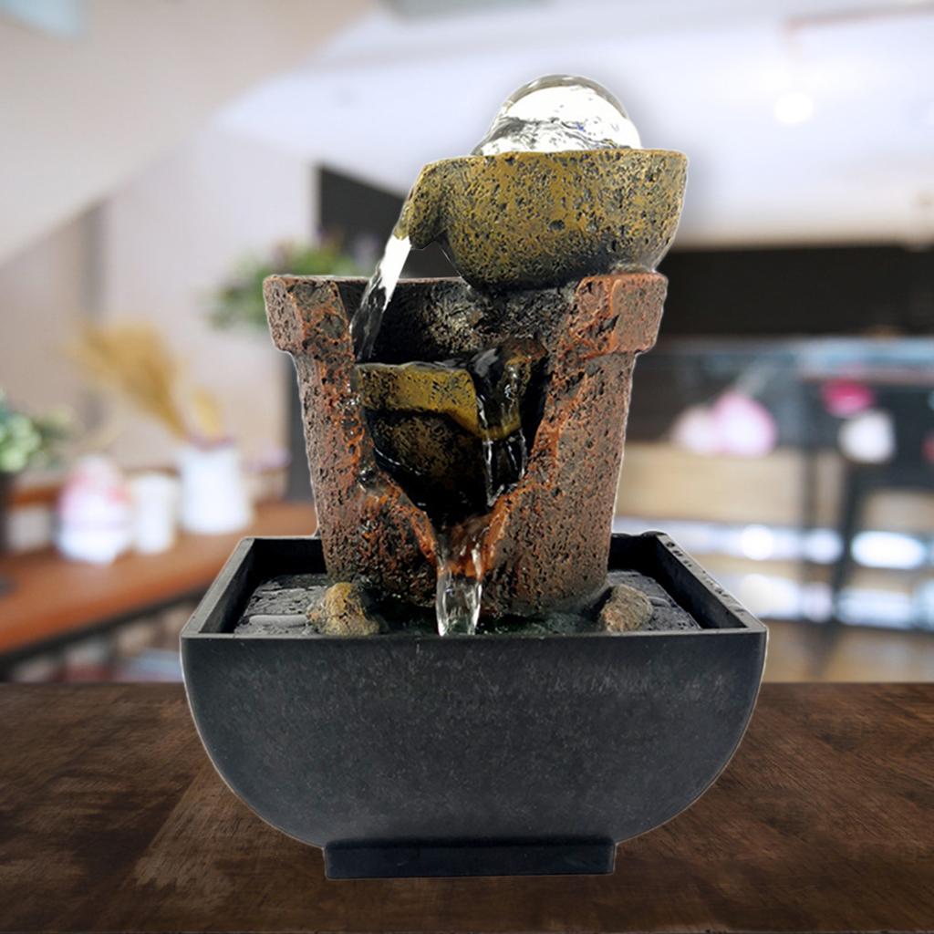 Relaxation Indoor Fountain Waterfall Feng Shui Desktop Water Sound Table image 5