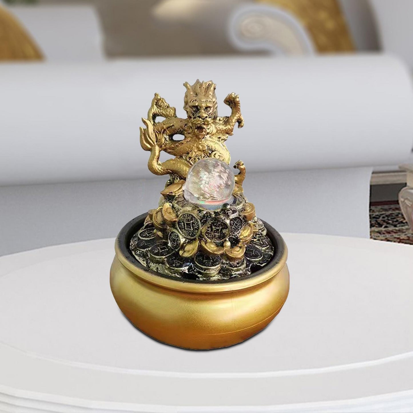 Indoor Water Fountains Tabletop Waterfall Table Ornament Feng Shui Tabletop Fou image 2