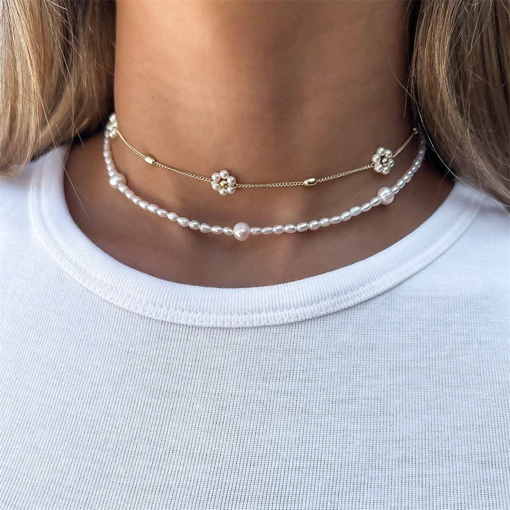 Bohemian Multilayer Handmade Flower Necklaces Vintage Chokers For Women Gold Co image 6