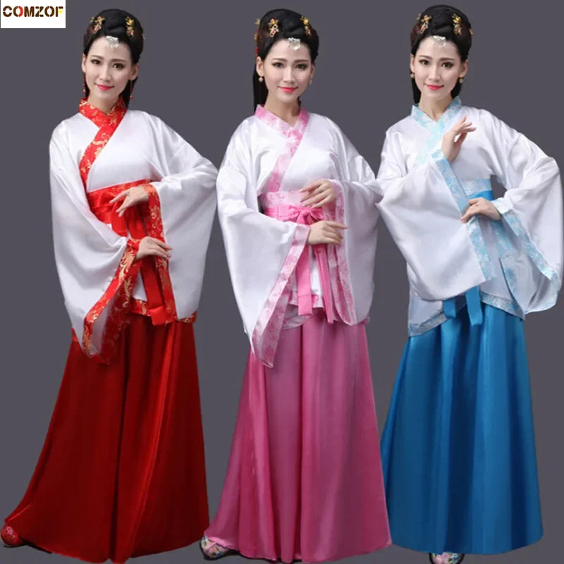 Hot sale women hanfu traditional asian dress cosplay costume Chinese Tang perfo image 1