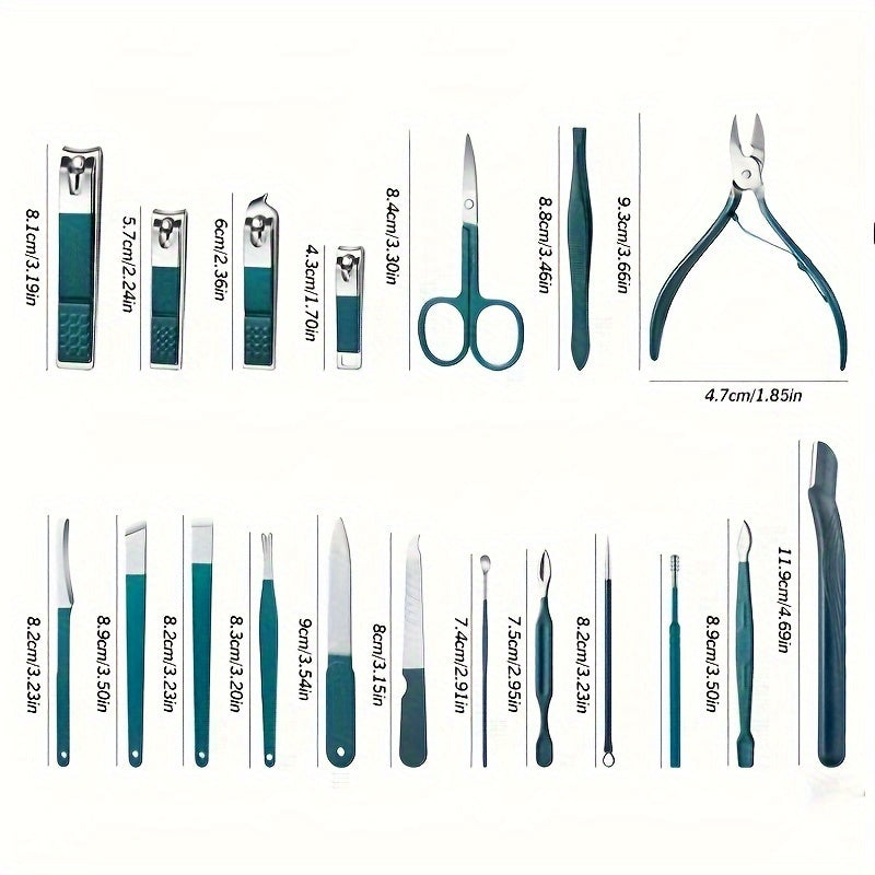 Professional 7-18 Piece Nail Care Kit Stainless Steel Manicure & Pedicure Set w image 9
