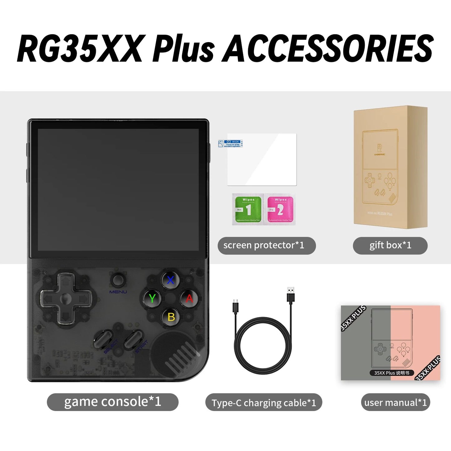 ANBERNIC RG35XX/RG35XX PLUS Handheld Game Player 3.5¬³ IPS 640*480 Screen Porta image 4
