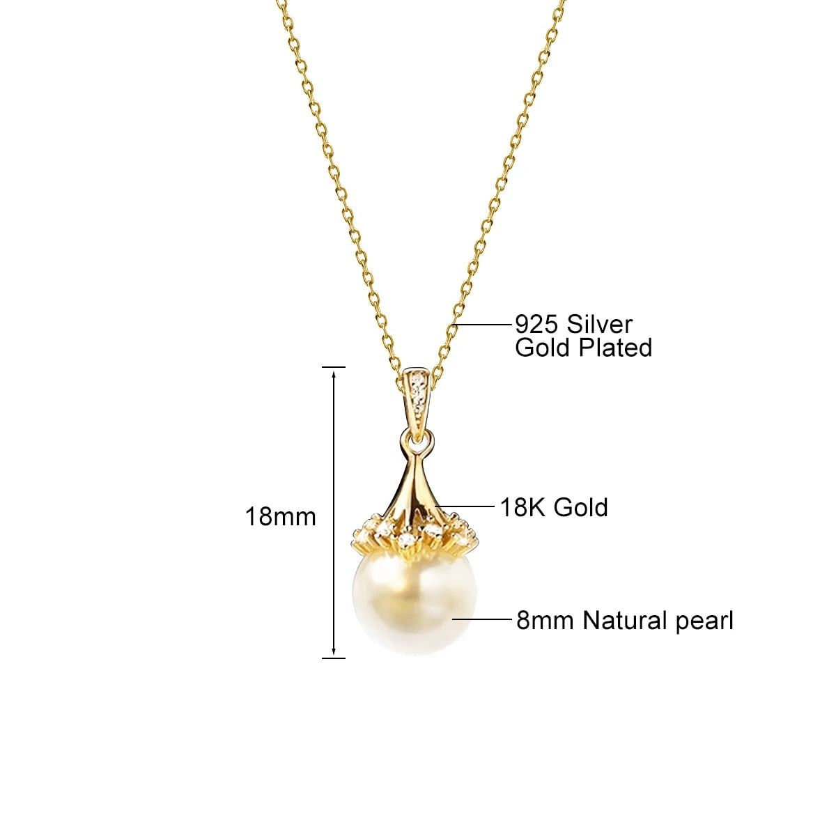 Sale At A Loss! 100% AU750 18K Gold Natrual Fresh Water Pearl Necklace With Cer image 9