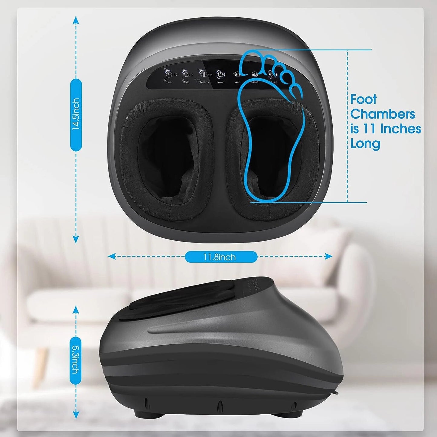 Foot Massager Machine with Heat and Massage Gifts for Men and Women Shiatsu Dee image 0