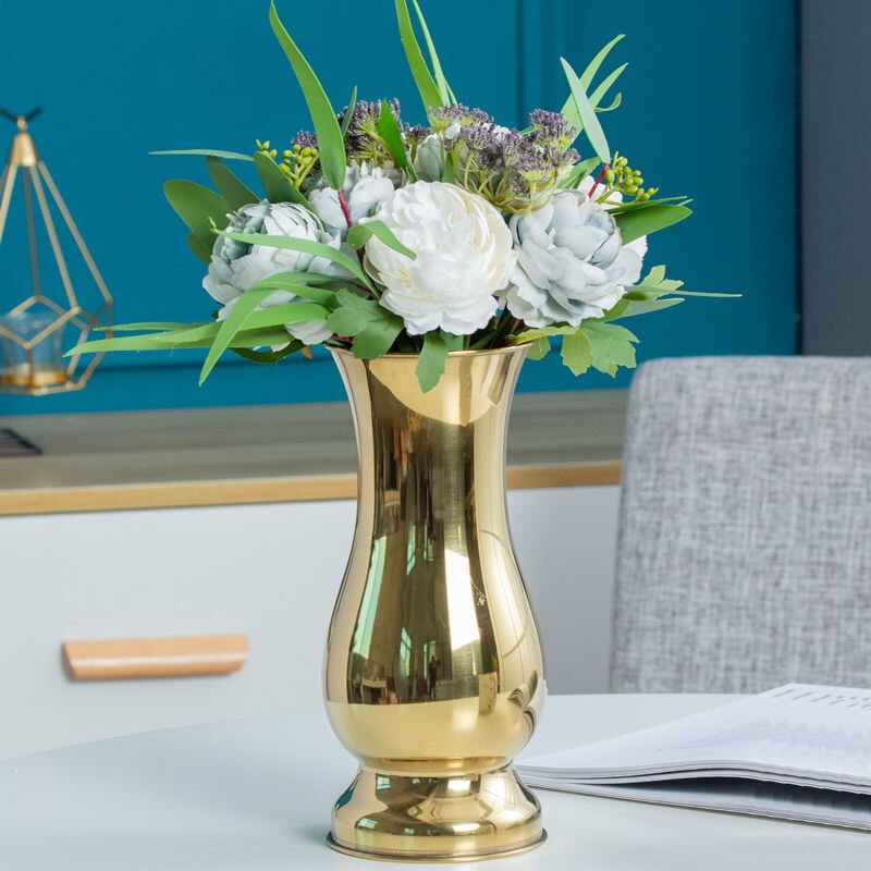 Chinese Style Stainless Steel Tabletop Vases Modern Minimalist Fashion Ornament image 1