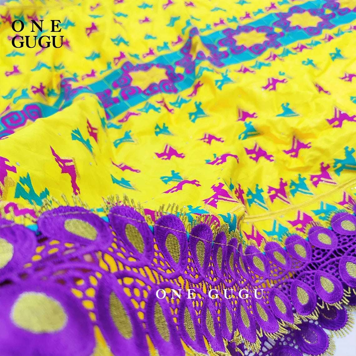 Yellow Embroidery African Basin Boubou For Women Wedding Traditional Bridesmaid image 2