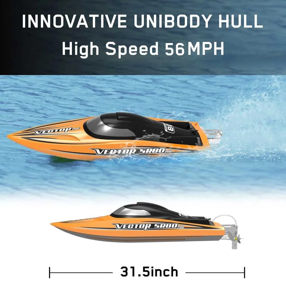 Volantexrc Vector SR80 Pro 70km/h 800mm 798-4P ARTR Remote Control RC Boat with image 5