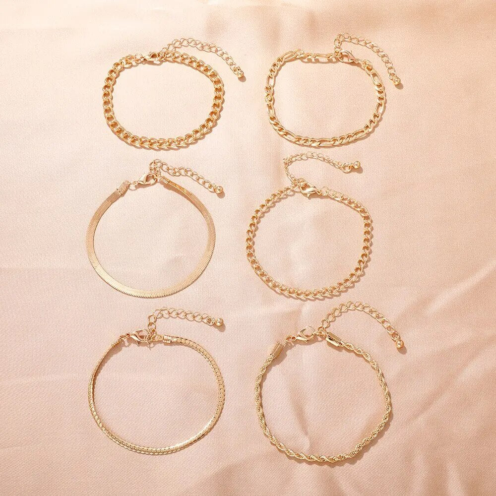 7PCS Set Women Rose Gold Luxury Quartz Watch Fashion Wristwatch Casual Ladies W image 6