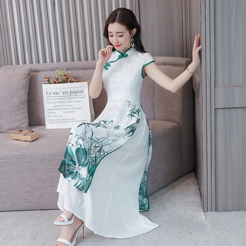 Vietnam Traditional Dress Women Summer 2020 Cheongsam Oriental Dress Chinese St image 5