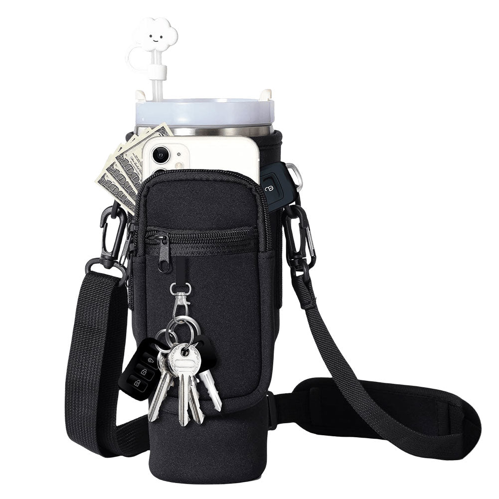 40oz Neoprene Water Bottle Carrier Bag For Stanley Quencher Cup Sleeve with Adj image 12