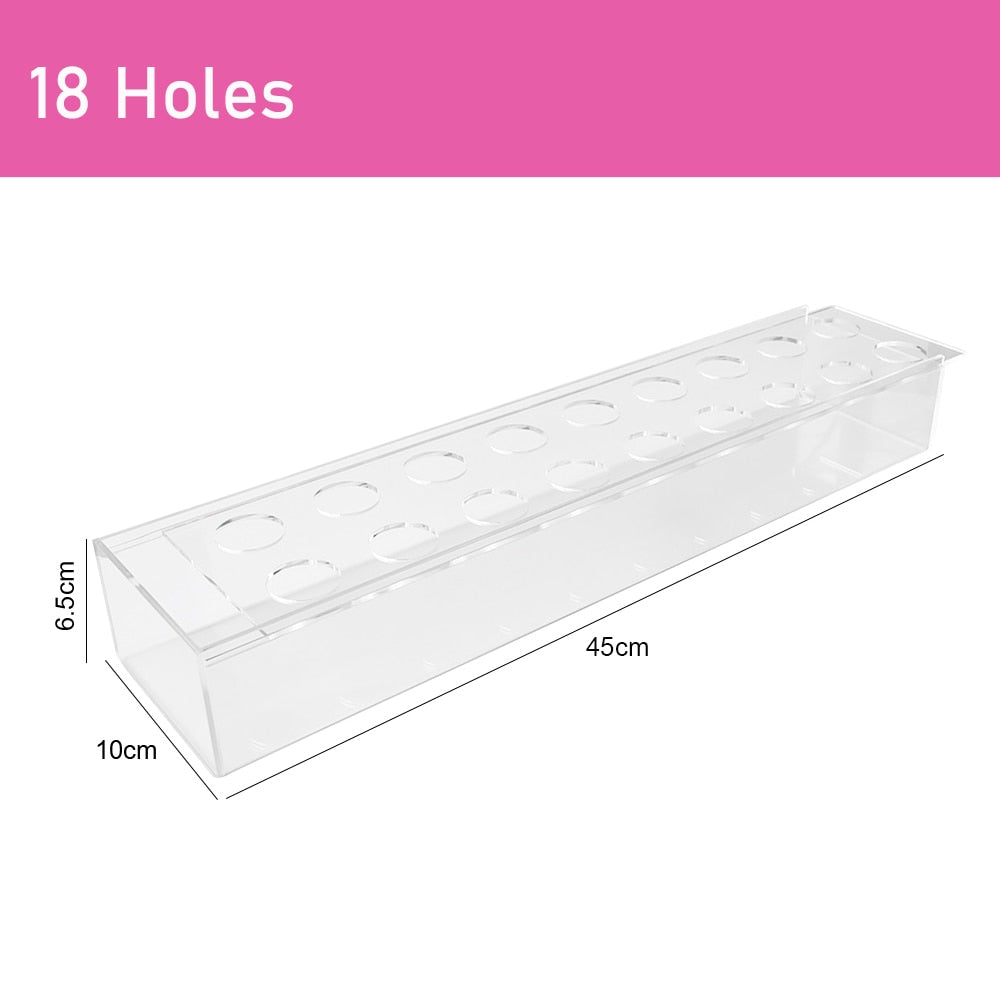 Transparent Acrylic Long Flower Vase Clear Rectangular Vase For Dining Table Ho image 4