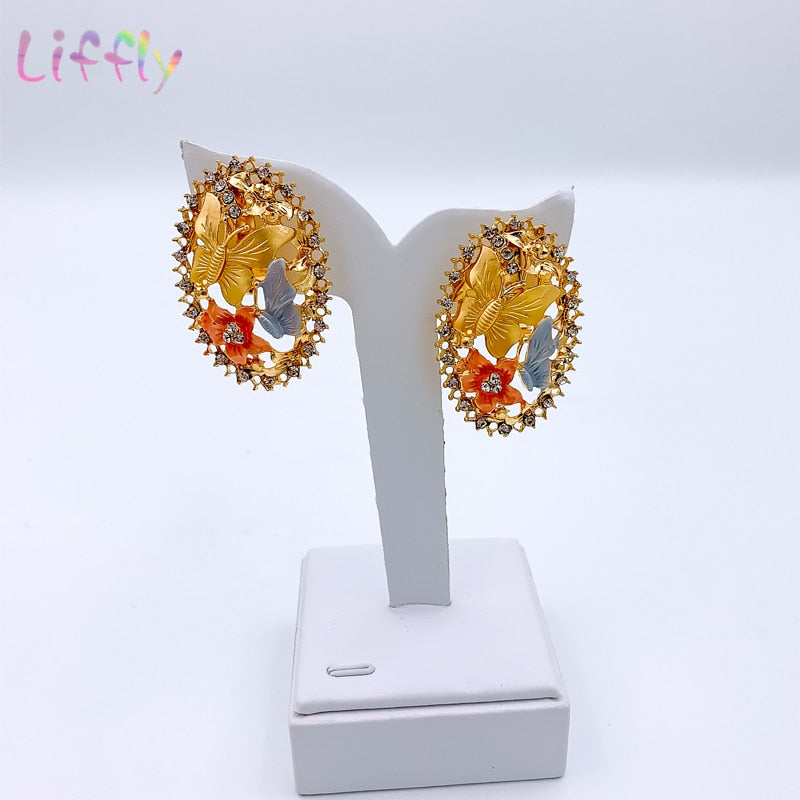 African Necklace Dubai Gold Plated Jewelry Set for Women Wedding Bridal Travel image 4