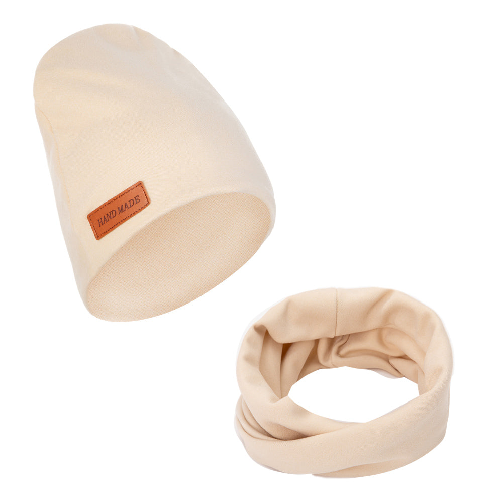 2Pcs/Lot Faux Cashmere Baby Turban Hats Scarf Set Newborn Kids Leather Stick Wi image 10