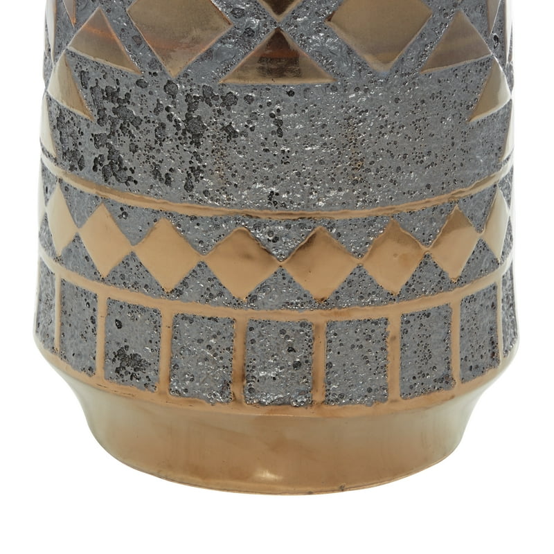 Tribal Gold Porcelain Vase image 5
