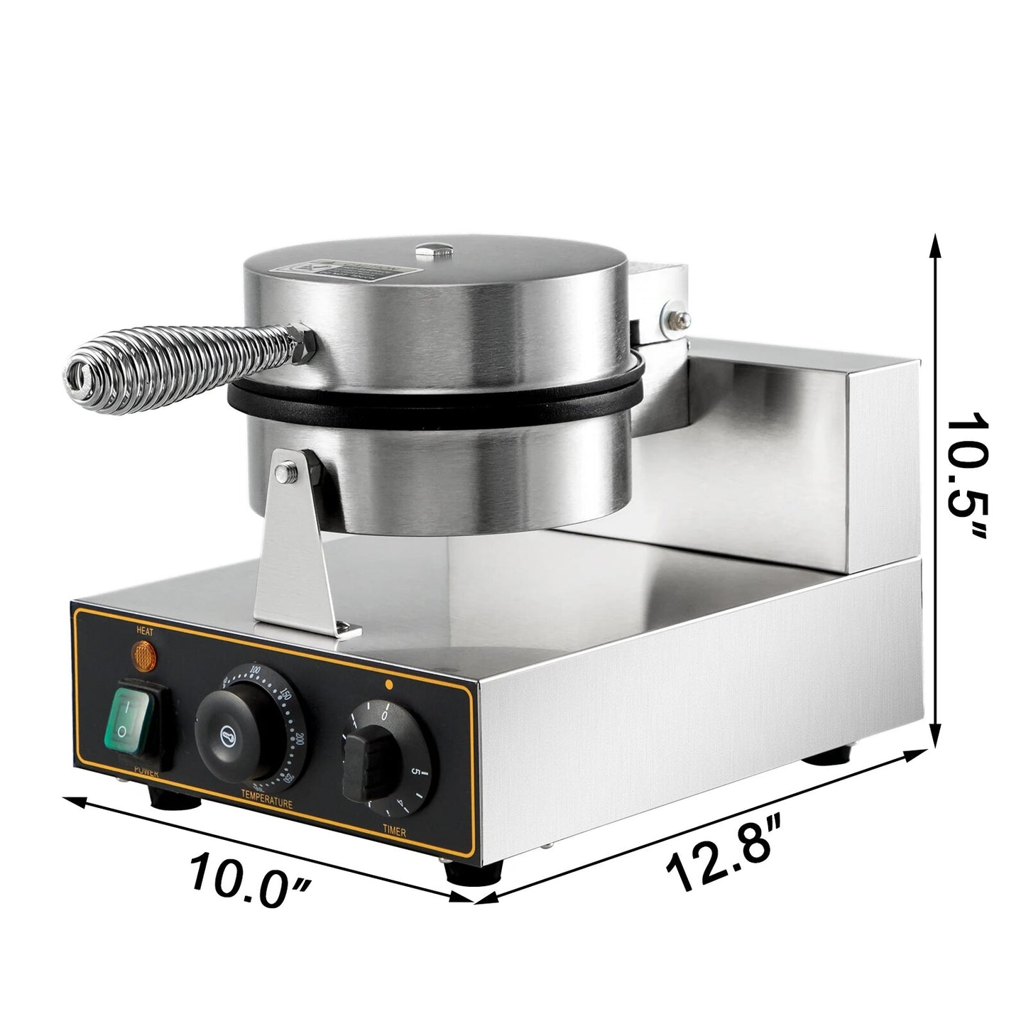 VEVOR Single/Double-head Electric Waffle Maker 180mm Nonstick Plate Cake Baking image 2