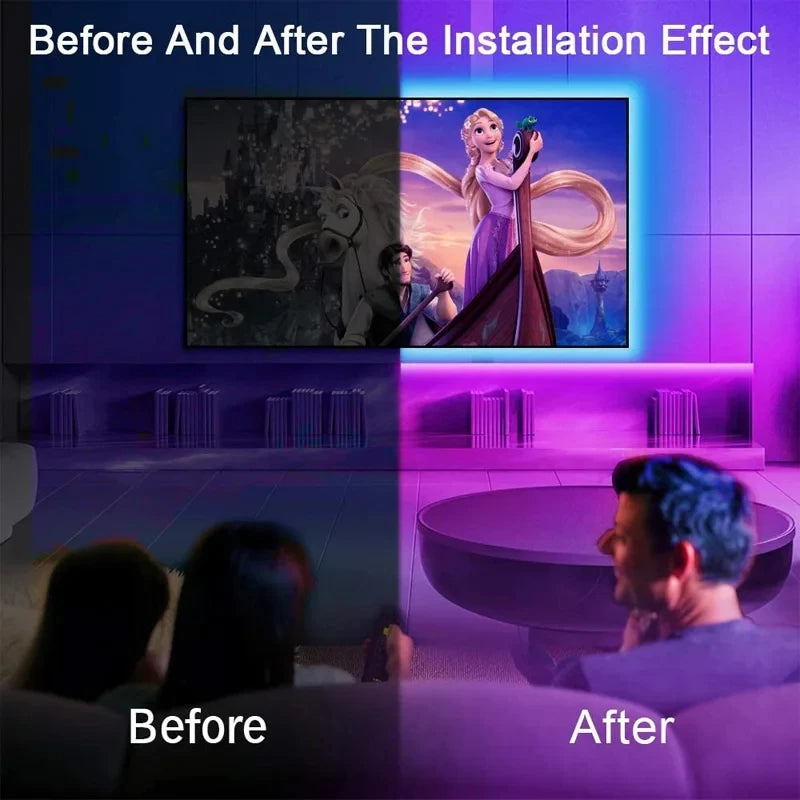 LED Strip Light WIFI Bluetooth Control 5050 RGB Led Lights Flexible Ribbon Luce image 5