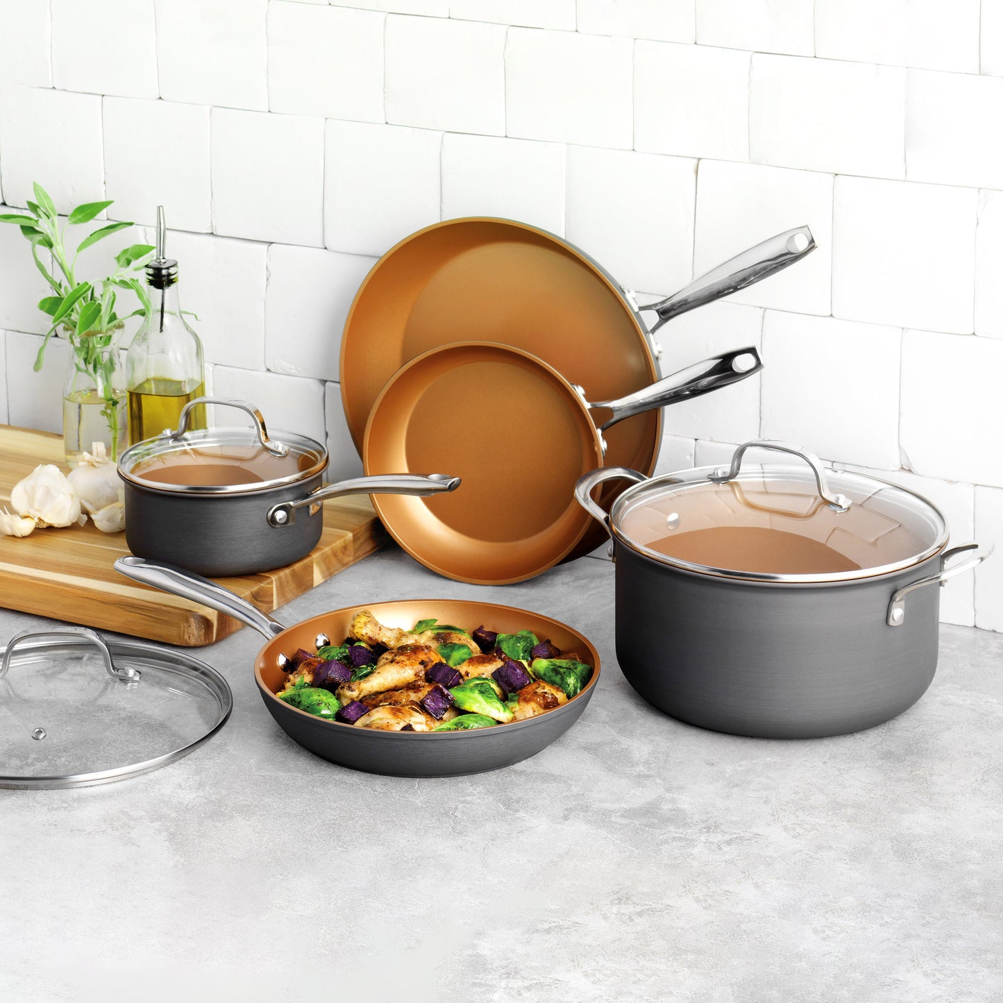Gotham Steel Pro 8-Piece Non-Stick Cookware Set image 1