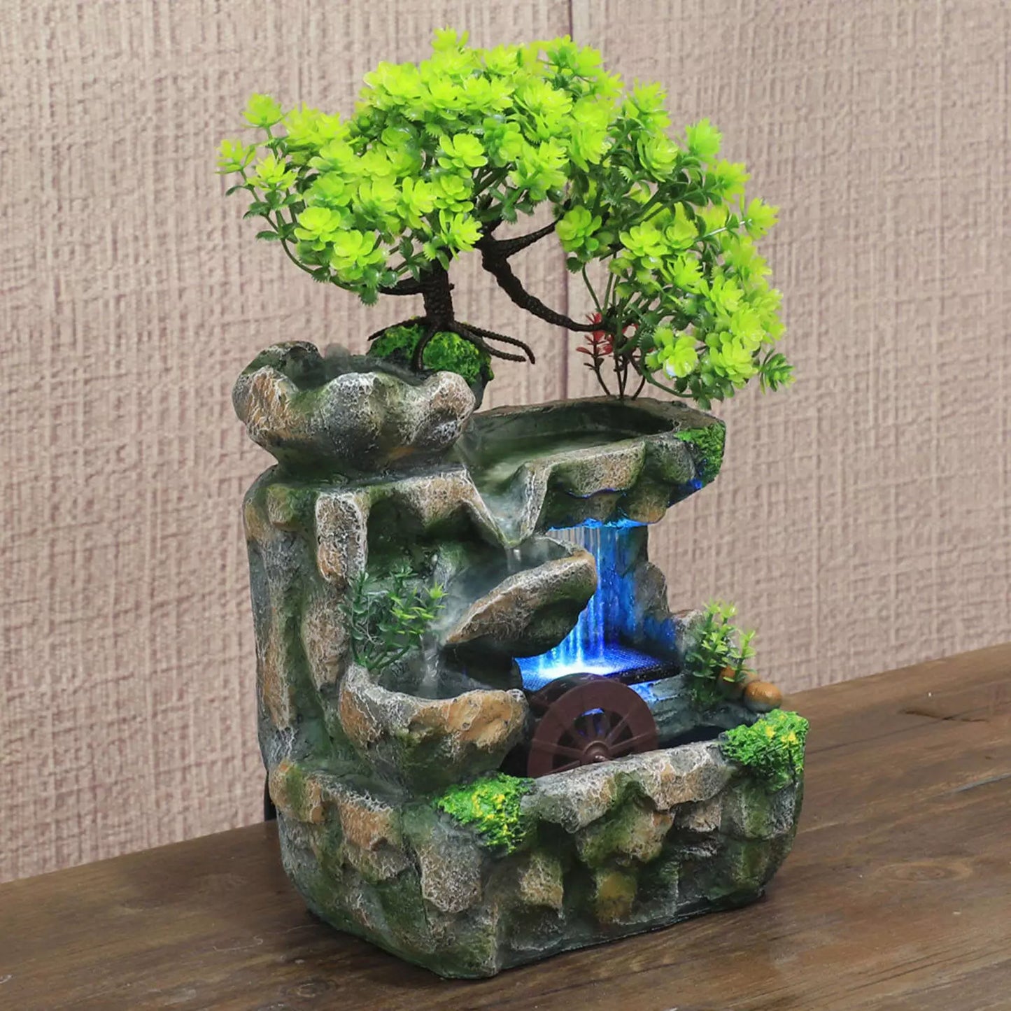Indoor Water Fountains Crafts Living Room Table Rockery Waterfall Fountain image 2