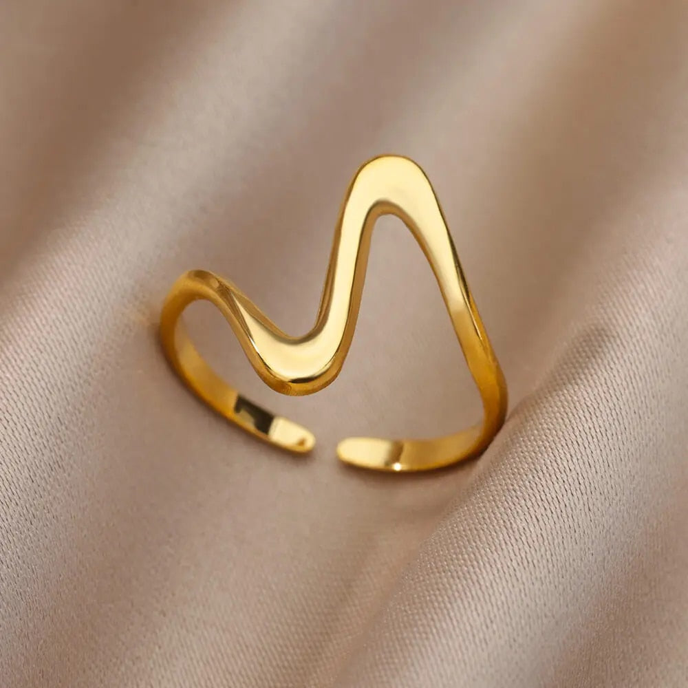Stainless Steel Rings for Women Aesthetic Sunflower Gold Plated Wedding Couple image 21