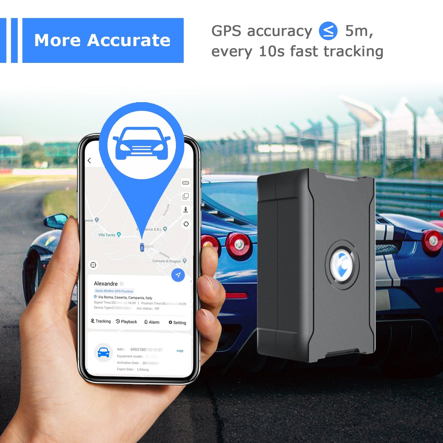 5m Accuracy GPS Tracker APP Remote Tracking Vehicle Anti-theft for Car Truck Mo image 1