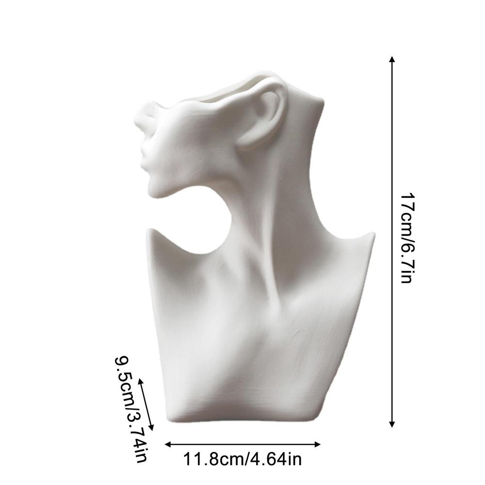 Ceramic Body Vase European Creative Ceramic Face Vase Modern Table Decorative F image 1