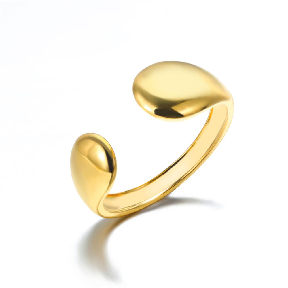 GATTVICT Punk Cross knight Open Stainless Steel Queen Rings Minimalist Gold image 1