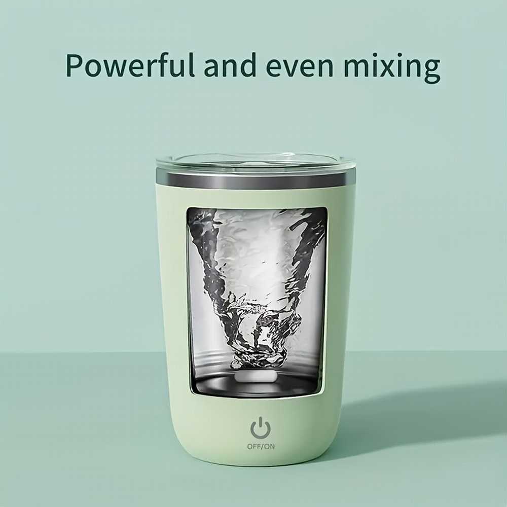 Self Stirring Coffee Mug 2 Pieces Rotating Home Office Travel Stirring Mug Auto image 4
