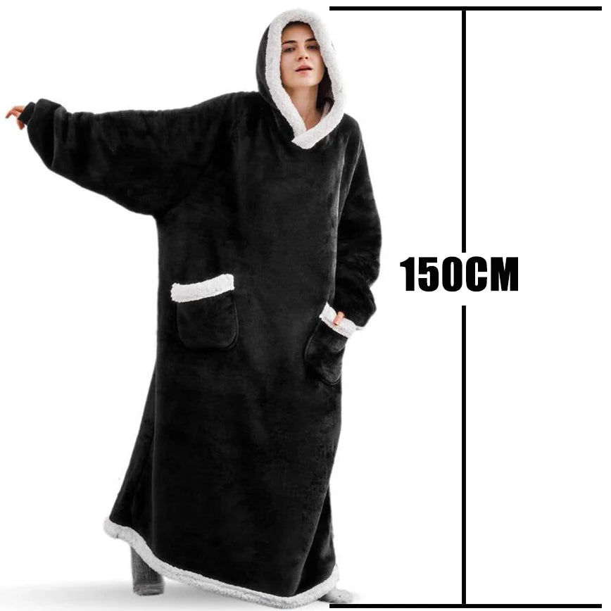Winter Hoodies Sweatshirt Women Men Pullover Fleece Giant TV Oversized Blanket image 9