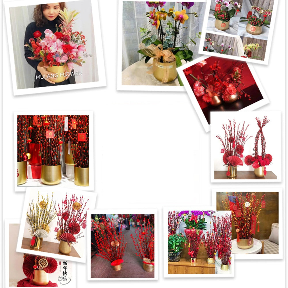 Flower Plant Flowerpot Succulent Container Vase Living Room Decoration Golden G image 5