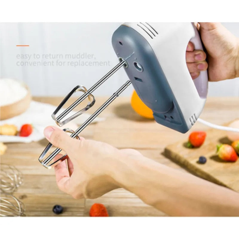 Electric Handheld Egg Beater Whisk Blender Home Kitchen Food Mixer 7 Speed Food image 3
