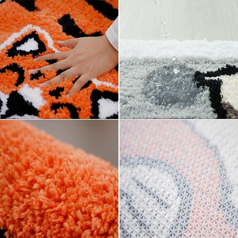 Tiger Carpet for Living Room Cute Cartoon Bedroom Rugs Anti Slip Bedside Kids R image 9