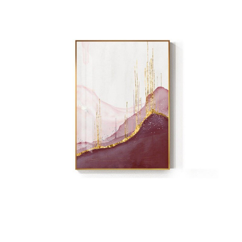 Pink Gold Ink Home Decorative Painting Abstraction Modern Art Spray Pictures B image 6