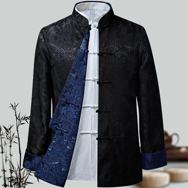 Men Chinese Dragon Shirt Kung Fu Coats China New Year Tang Suit Traditional Chi image 8
