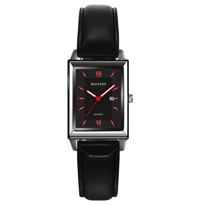 Fashion Men's Calendar Sport Casual Leather Wristwatch Luxury Business Golden S image 3