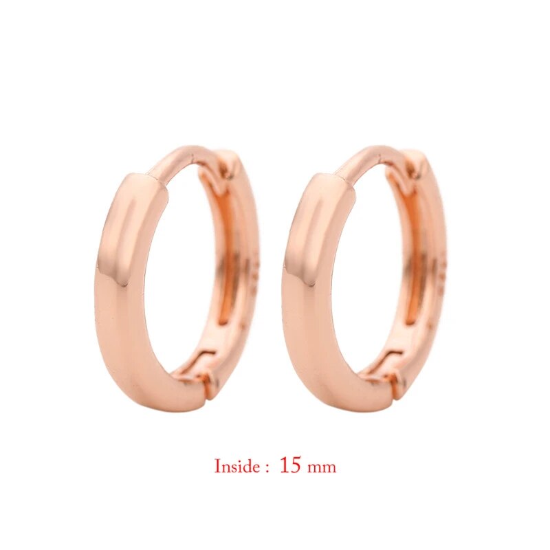 1Pair Single Minimal Gold Color Tiny Cartilage Hoop Earrings Stainless Steel Tr image 15