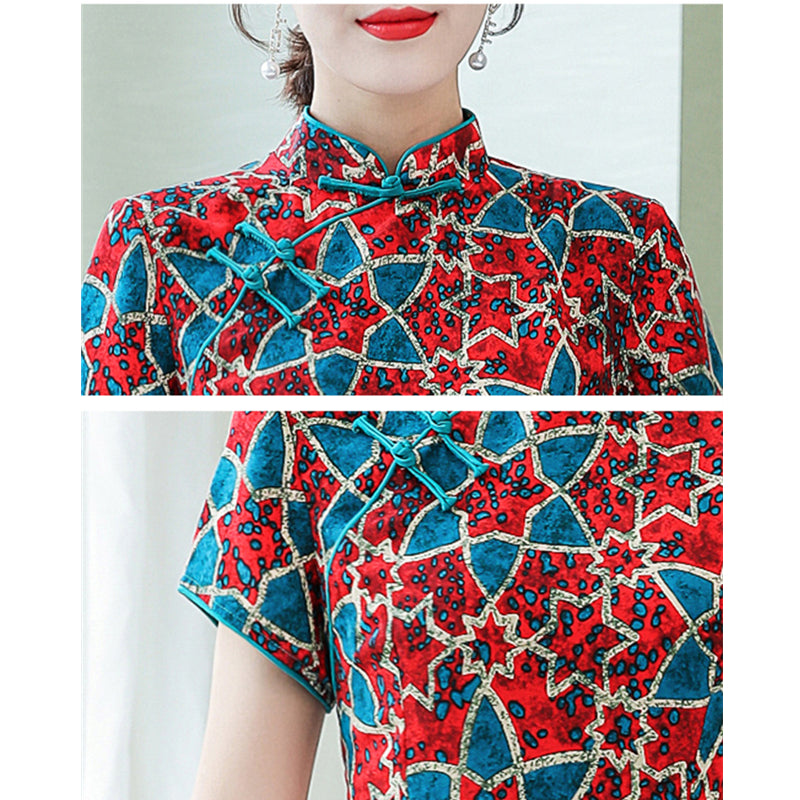 2022 Vietnam Aodai Dress for Women Chinese Traditional Plus Size Qipao Dress Re image 1