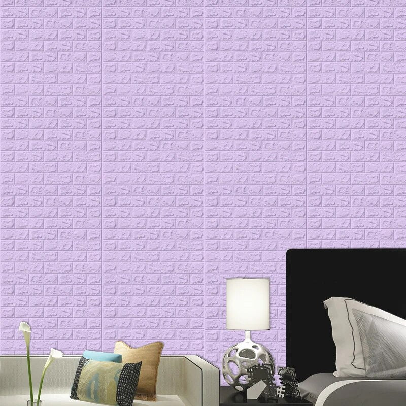 10pcs 3D Wall Sticker Imitation Brick Bedroom Christmas Home Decoration Waterpr image 3